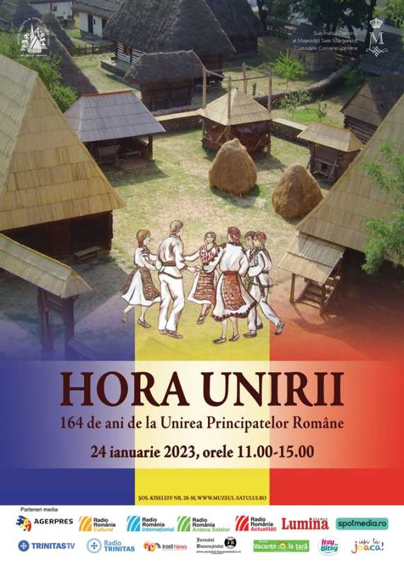 Eveniment dedicat Unirii Principatelor Române la Muzeul Național al Satului Muzeul Național al Satului „Dimitrie Gusti” din București va sărbători Unirea Principatelor Române printr-un eveniment special, intitulat „Hora Unirii”, programat în weekendul 24-25 ianuarie