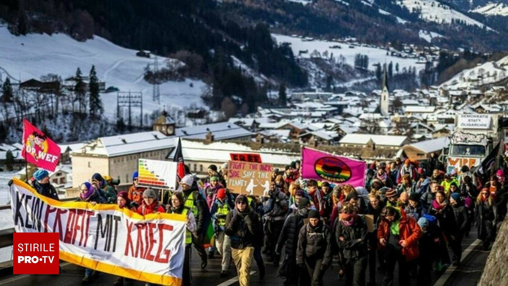 Proteste la Davos: „Trump, simbol al imperialismului global”