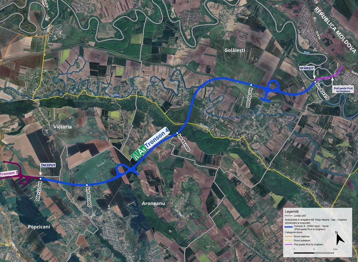 Consiliul Național de Soluționare a Contestațiilor (CNSC) a respins, miercuri, pe fond, o contestare depusă în luna ianuarie privind documentația de atribuire pentru construcția tronsonului 4 al Autostrăzii A8, cunoscută și sub numele de Autostrada Unirii