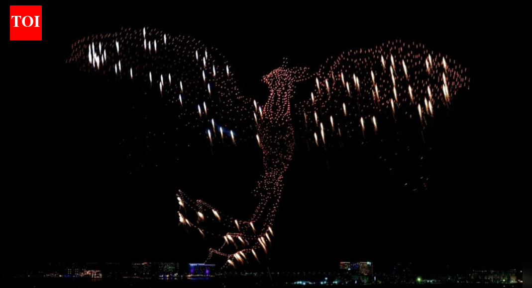 UAE: Ras Al Khaimah sets Guinness World Record with 15 minute aerial phoenix drone show | World News