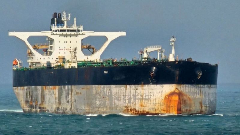 Oil tanker pursued by US away from Venezuela now has a Russian flag painted on its side