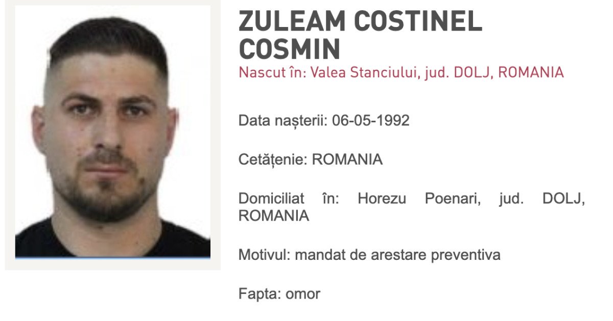 Fugarul Costinel Cosmin Zuleam, capturat în Indonezia Costinel Cosmin Zuleam, un român în vârstă de 33 de ani, urmărit internațional pentru uciderea omului de afaceri sibian Adrian Kreiner, a fost prins recent în Indonezia