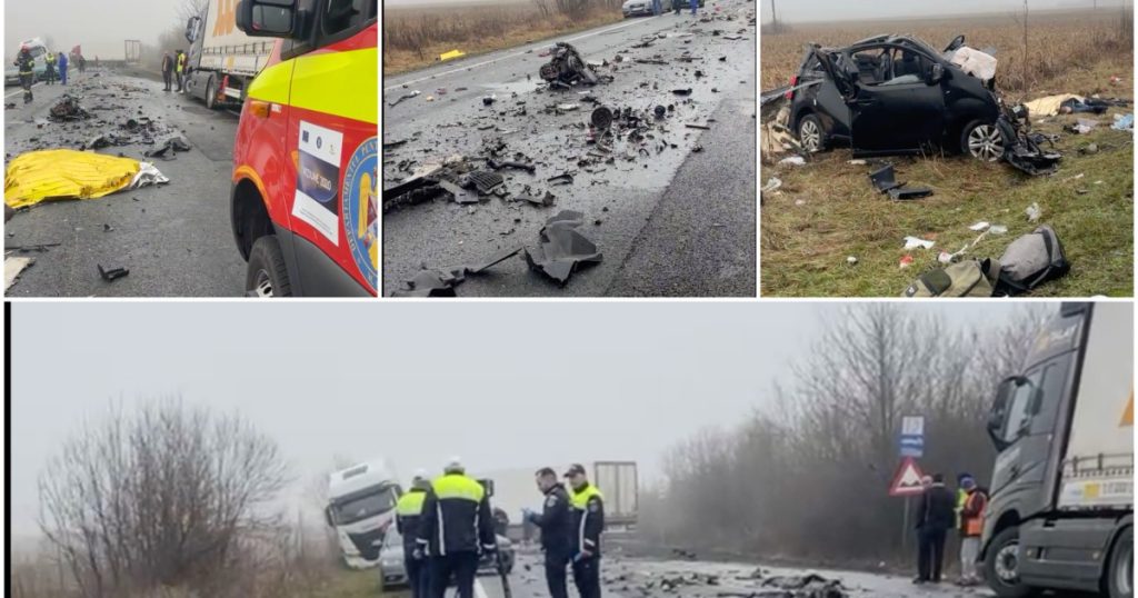 Şase morţi într-un tragic accident rutier în Timiş Şase persoane au decedat marţi, în urma unui grav accident de circulaţie pe DN 6 – E70, în judeţul Timiş
