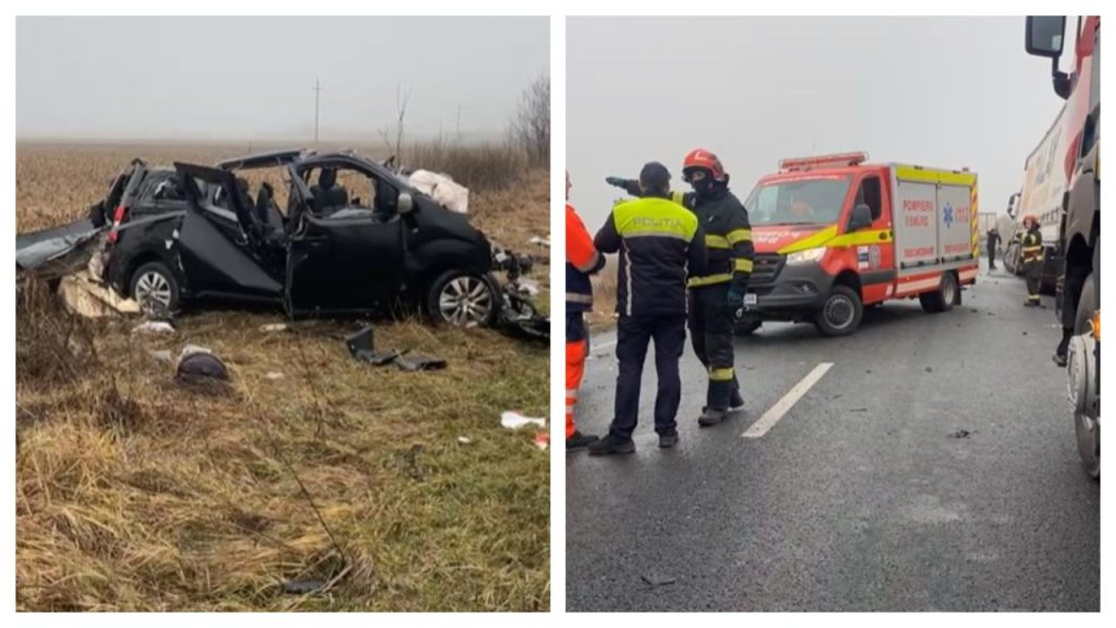 Accident tragic în Timiș: Șase decedați și mai mulți răniți după coliziune violentă Six persoane și-au pierdut viața în urma unui grav accident rutier petrecut pe drumul național ce leagă Caransebeșul de Lugoj