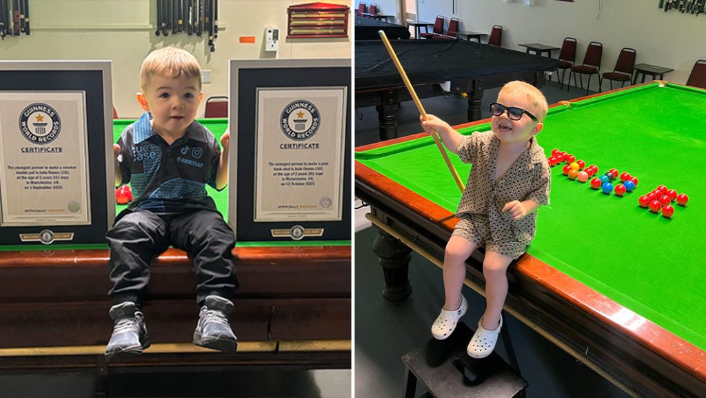 Un copil-minune din Anglia sparge toate recordurile mondiale la biliard și snooker înainte de a împlini chiar trei ani, confirmând astfel o evoluție remarcabilă în lumea sporturilor de precizie
