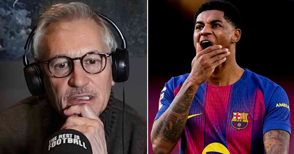 Gary Lineker preconizează un viitor strălucitor pentru Marcus Rashford la Cupa Mondială Gary Lineker, fostul atacant emblematic al Angliei, a avansat o afirmație îndrăzneață referitoare la viitorul lui Marcus Rashford, sugerând că starul de la Barcelona va fi titular la națională în cadrul acestui an, la Cupa Mondială