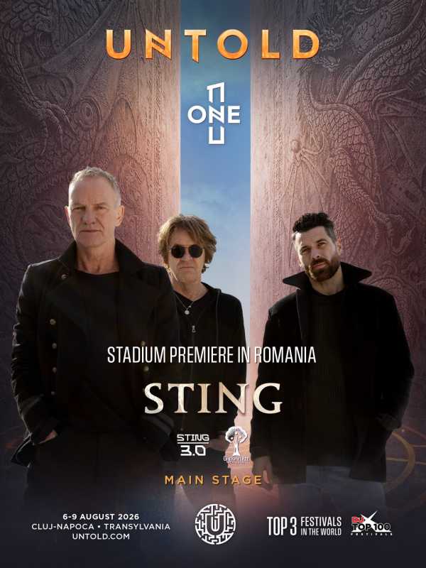 Sting va cânta la UNTOLD 2026, legendă britanică pe scena din Cluj!
