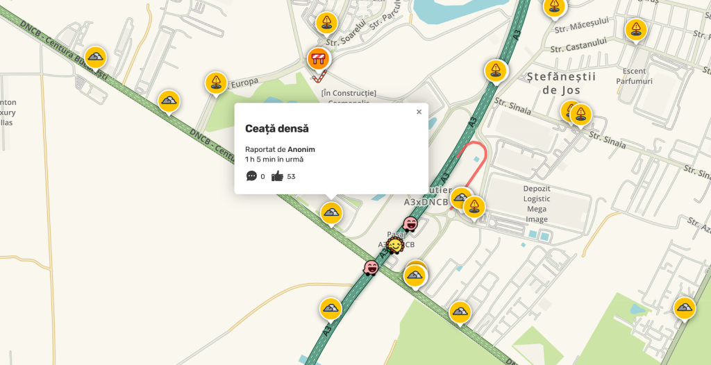 Dimineața zilei de vineri a adus pentru bucureșteni și șoferii din zona metropolitană o situație dificilă cauzată de ceata densă, fenomen ce a redus dramatic vizibilitatea pe principalele artere de circulație