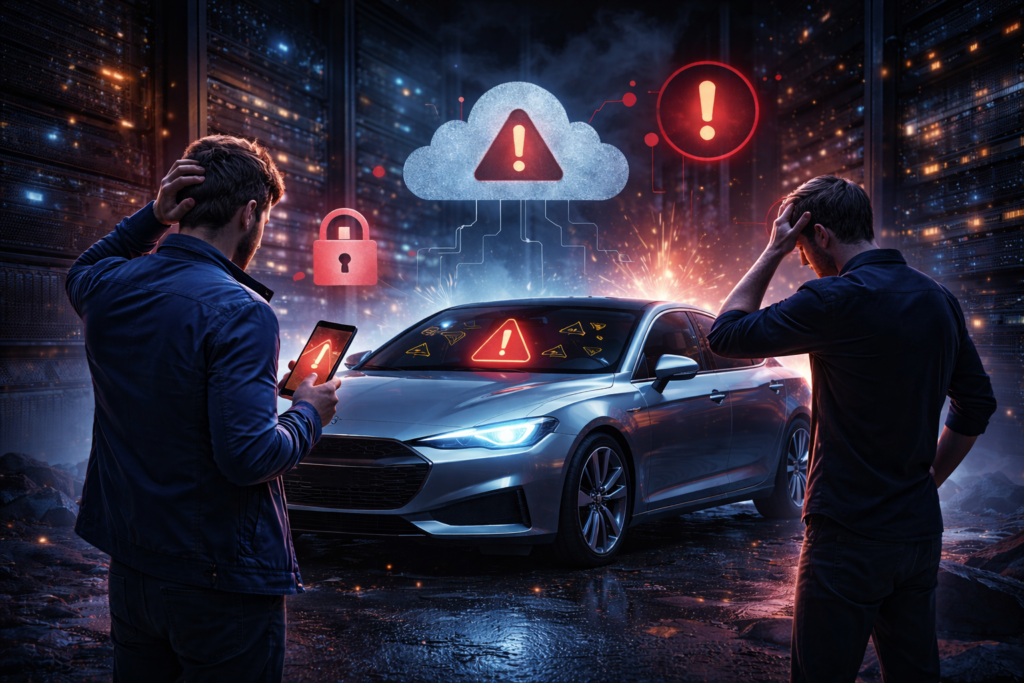 Ce se întâmplă cu o mașină atunci când compania care susține software-ul dispare? Un scenariu de coșmar pentru posesorii de vehicule conectate Pe măsură ce mașinile devin tot mai inteligente și integrate în ecosistemul digital, dependența de infrastructura tehnologică a crescut exponențial