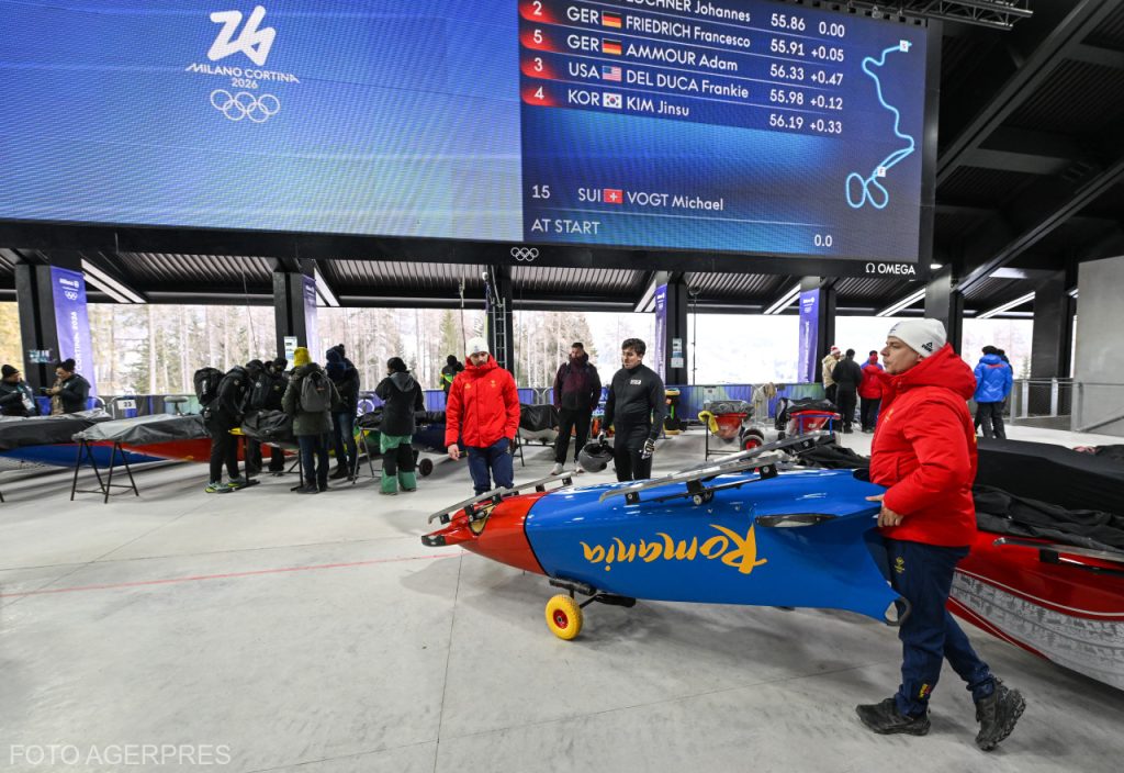 VIDEO JO 2026 Echipajul României de bob – 2 masculin, pe locul 5 după manșa a treia. Ultima manșă, de la ora 22.00, pe TVR Sport