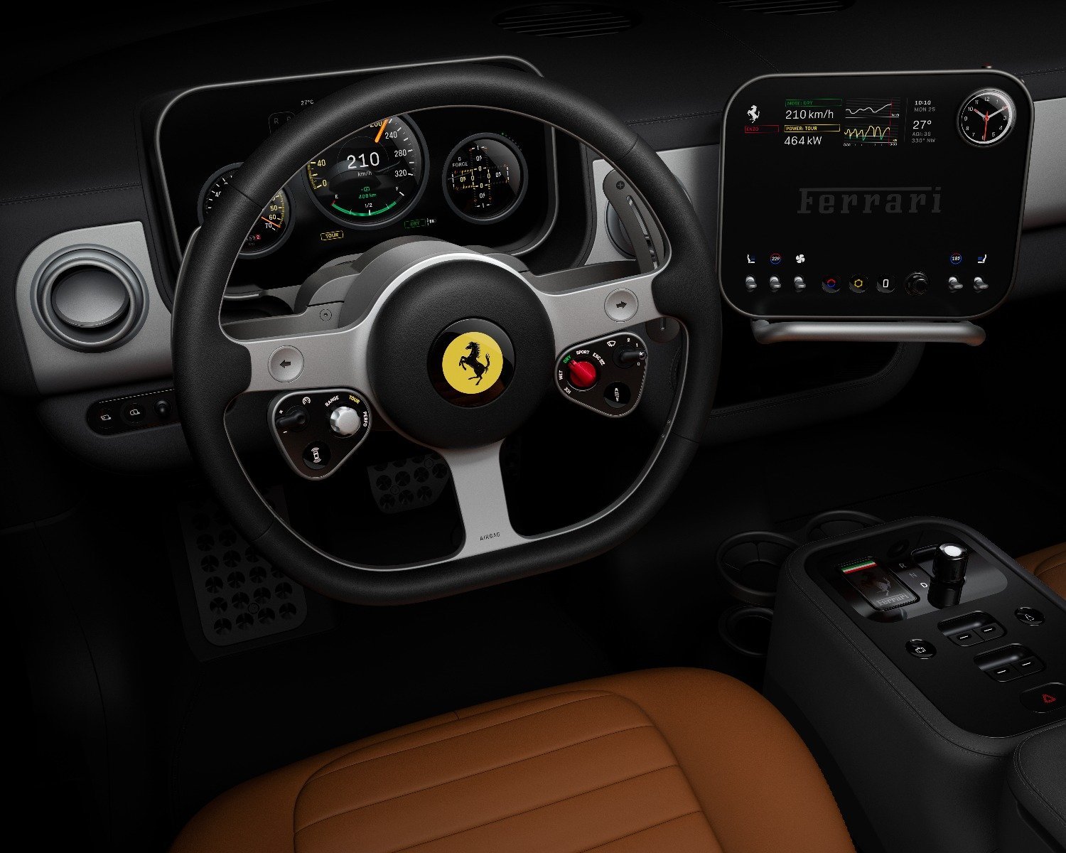 Ferrari face primii pași decisivi pentru o nouă eră în istoria sa, prezentând primele imagini oficiale ale interiorului primului său model complet electric, intitulat Luce