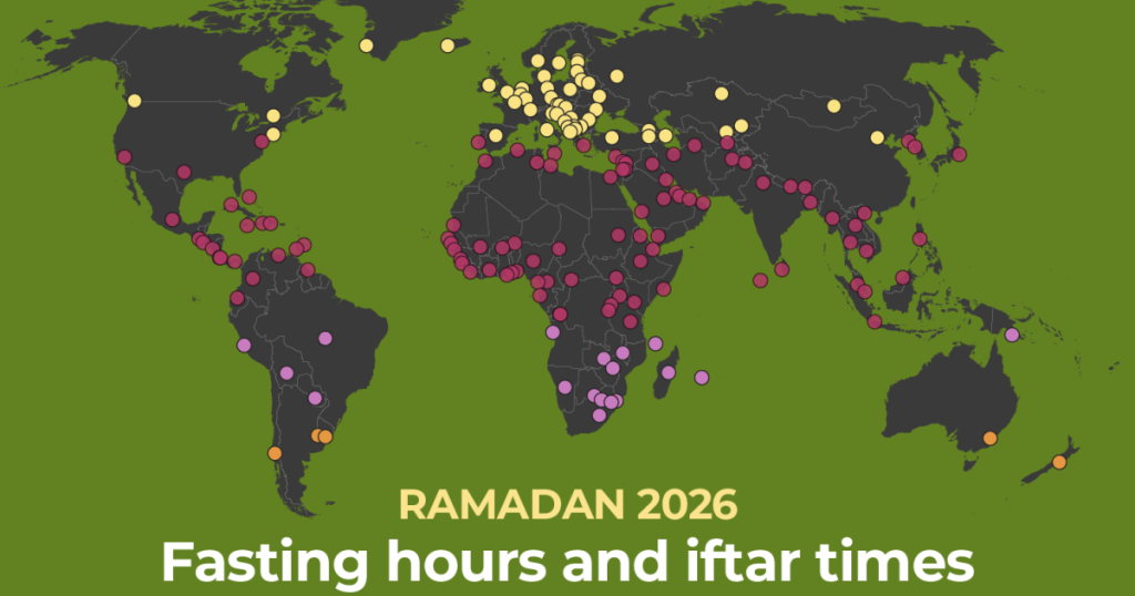 Ramadan 2026: Timpul de post se va întinde de la zori până la amurg În urma anunțului de săptămâna trecută privind observația lunii, Arabia Saudită a declarat că prima zi a lunii sfinte Ramadan va începe pe 18 februarie 2026