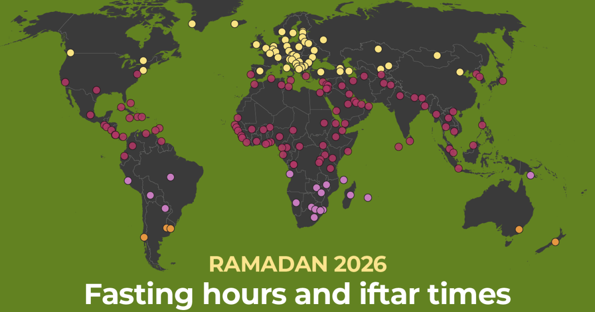 Ramadan 2026: Timpul de post se va întinde de la zori până la amurg În urma anunțului de săptămâna trecută privind observația lunii, Arabia Saudită a declarat că prima zi a lunii sfinte Ramadan va începe pe 18 februarie 2026