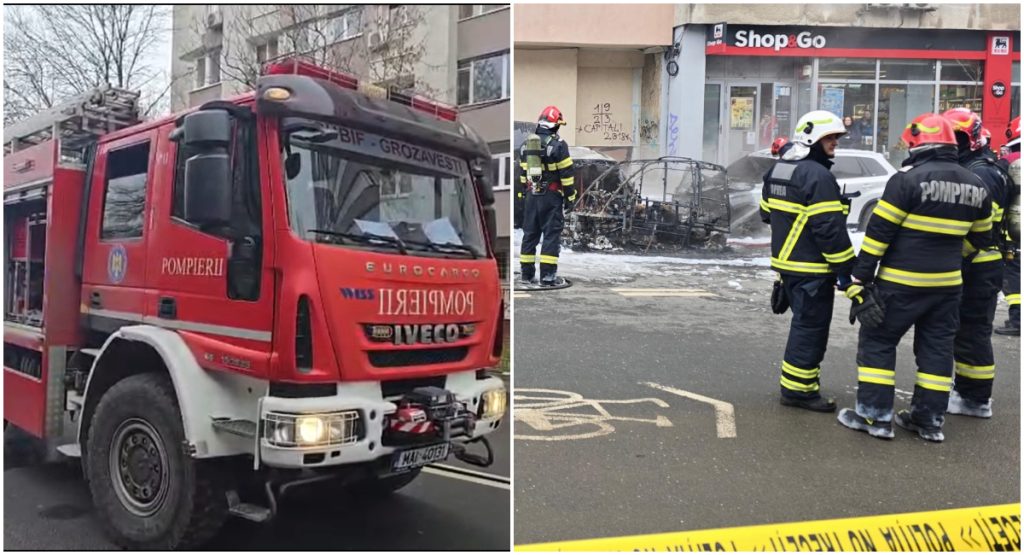 Incendiu devastator pe Bulevardul Constructorilor din Sectorul 6 al Capitalei, unde vineri dimineața au fost mobilizate forțe importante pentru stingerea unui foc care a cuprins mai multe autovehicule parcate
