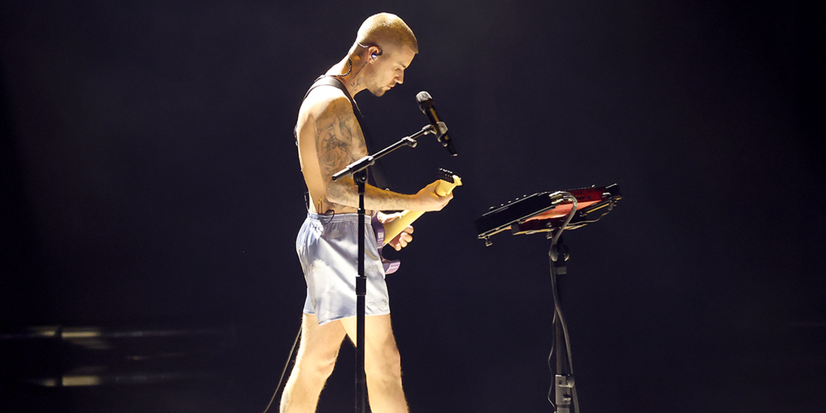 Justin Bieber Performs in Undies At Grammy Awards
