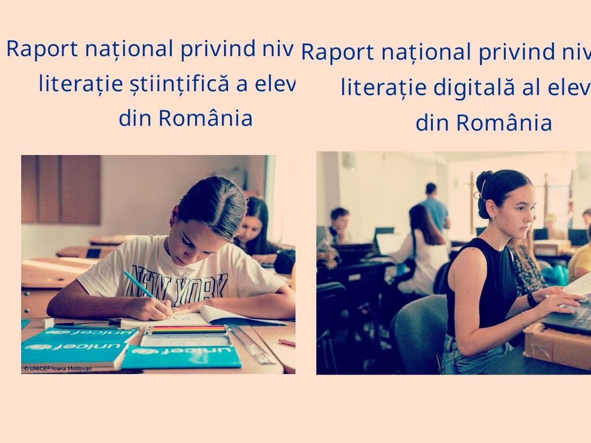 Dezvăluiri contradictorii despre nivelul de alfabetizare digitală și științifică a elevilor români Două rapoarte exhaustive, cu un total de peste 270 de pagini, au fost făcute publice recent sub titulatura de „diagnostic național” al competențelor digitale și științifice ale elevilor din România