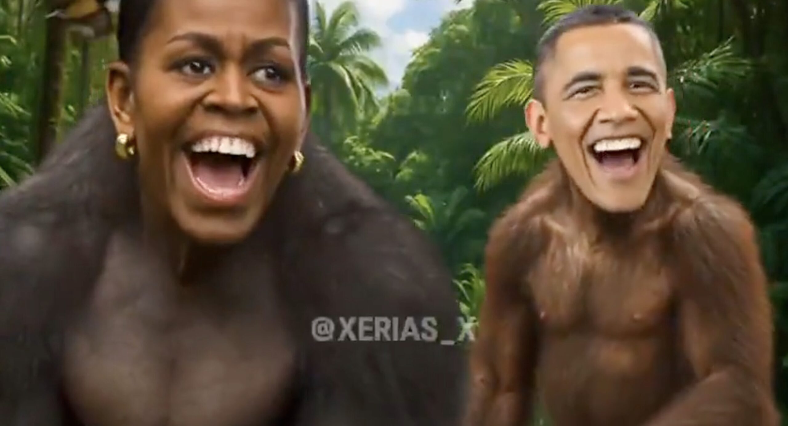 Campanie virală cu accente conspirative: imaginea lui Obama și Michelle transformată în maimuțe stârnește controverse Un clip video postat recent pe rețeaua socială Truth, administrată de fostul președinte american Donald Trump, a provocat valuri de reacții, generând acuzații de campanie de denigrare și de promovare a teoriei conspirației