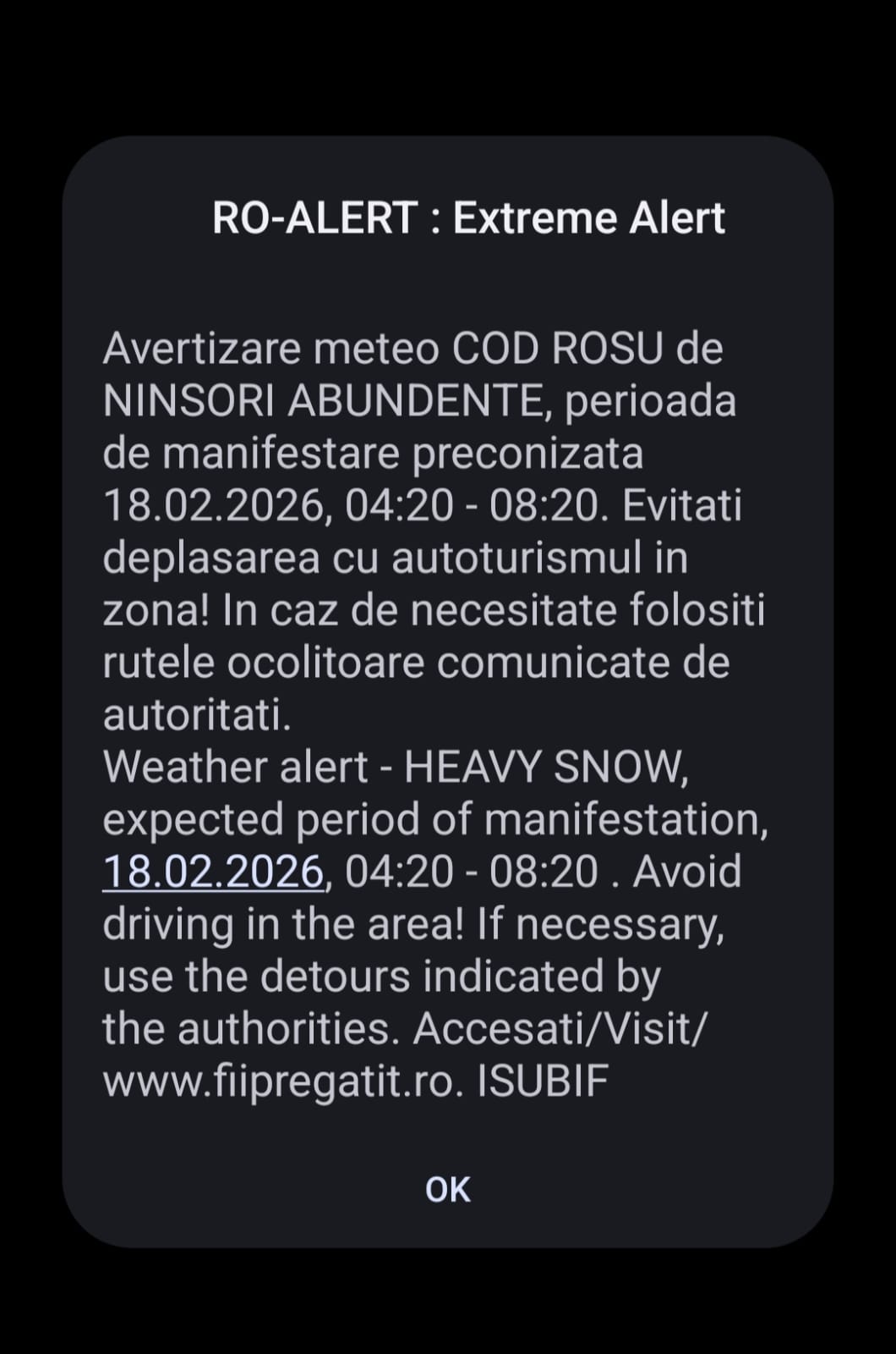 Locuitorii din București, treziți brusc în zorii zilei, au reacționat vehement pe rețelele sociale după ce au primit un mesaj RO-Alert la ora 04:00, anunțând ninsori abundente în Capitală