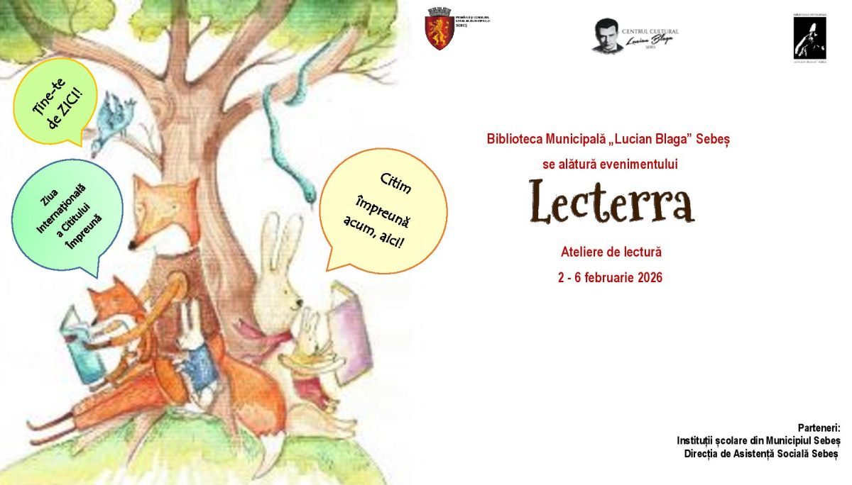 Sebeșul sărbătorește cititul: ZICI devine un eveniment de referință pentru educație Centrul Cultural „Lucian Blaga” din Sebeș se alătură cu entuziasm sărbătorii Zilei Internaționale a Cititului Împreună (ZICI), un eveniment global dedicat promovării lecturii și alfabetizării