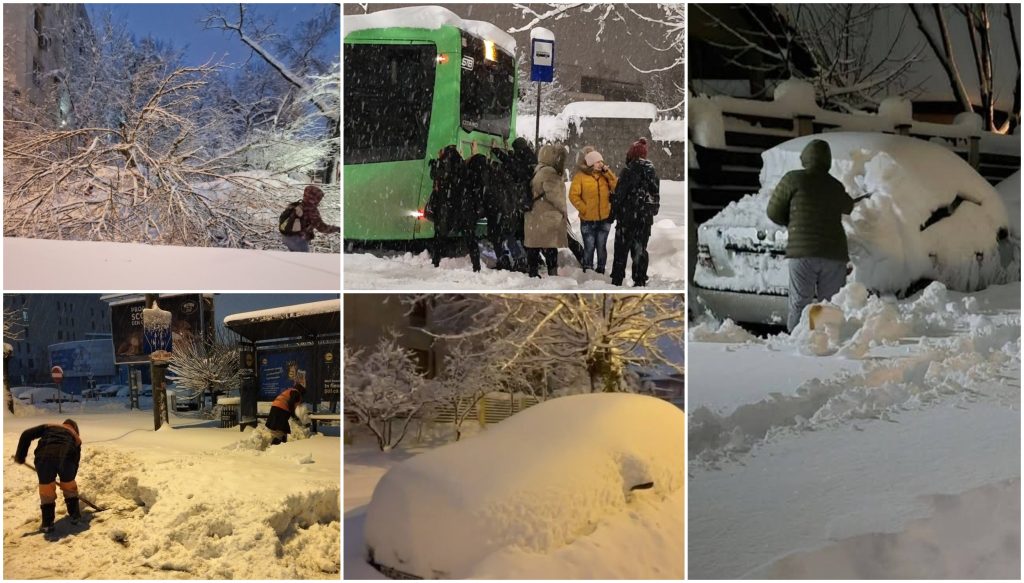 În București și în județele din sudul și estul țării, o furtună de iarnă fără precedent a adus ninsori viscolite în noaptea de 17 spre 18 februarie, provocând haos în trafic și zeci de intervenții ale echipelor de urgență
