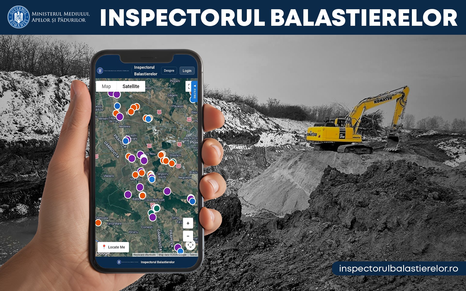 Ministerul Mediului, Apelor și Pădurilor a lansat oficial platforma Inspectorul Balastierelor, cea mai nouă inițiativă digitală menită să crească transparența și controlul în domeniul exploatărilor de agregate minerale din România