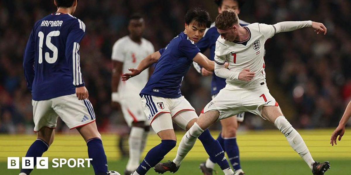 England head coach Thomas Tuchel shows frustration on his face and with an outstretched hand gesture as he watches from the touchline during the friendly against Japan at Wembley
