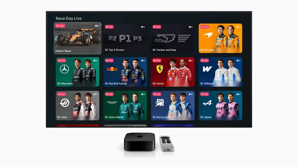 Apple anunță integrarea cu F1, detalii oficiale