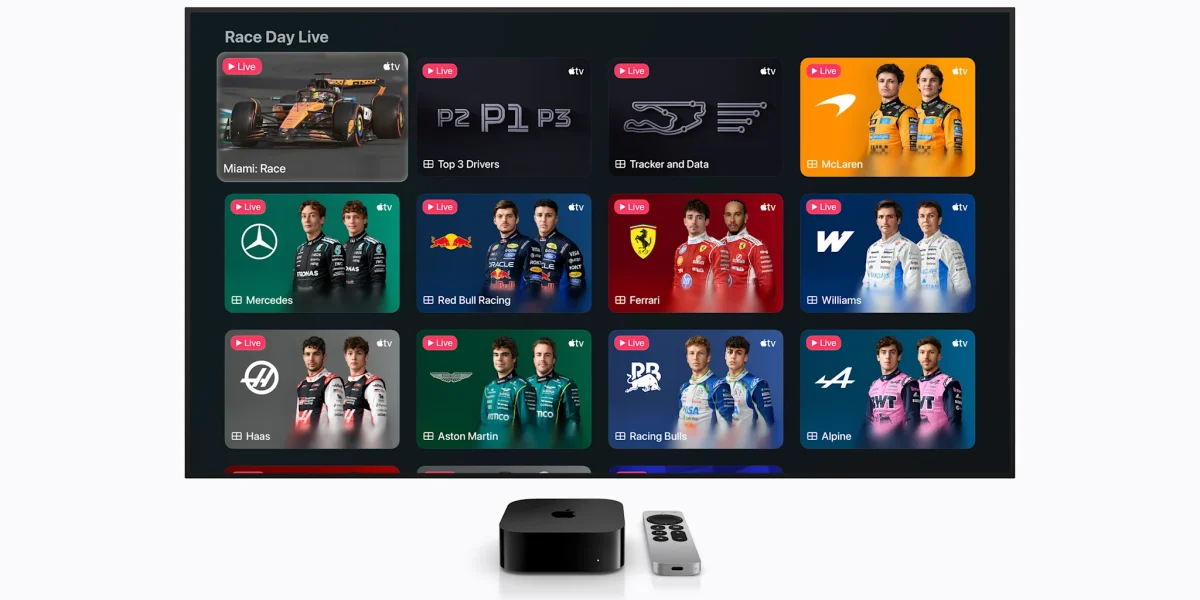 Apple anunță integrarea cu F1, detalii oficiale