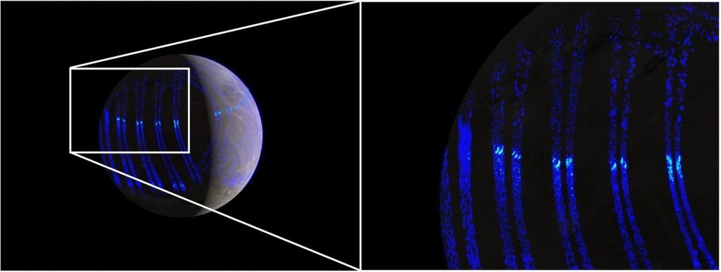 Aurora de pe Ganymede, satelitul natural al lui Jupiter, a fost descoperită a fi mult mai asemănătoare cu spectacolul de lumină spectaculos al Pământului decât se credea până acum