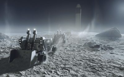 Escavator electric pentru construcții pe Lună, testat în condiții reale