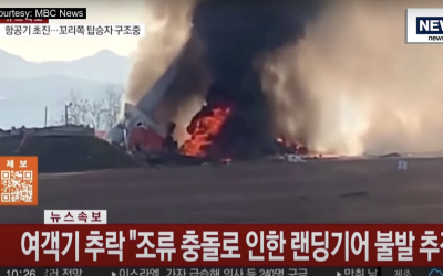 Accident aviatic în Coreea: zid de beton construit pentru economie, 179 morți