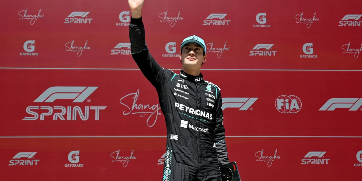 SHANGHAI, CHINA - MARCH 13: George Russell of Great Britain driving the (63) Mercedes AMG Petronas