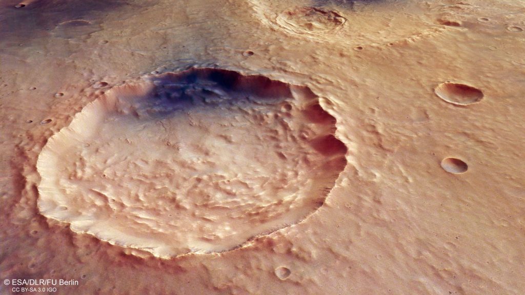 Imagini spectaculoase de pe Marte relevă o epopee veche de miliarde de ani a Planetei Roșii Agenția Spațială Europeană a făcut publice recent imagini impresionante ale uneia dintre cele mai vechi și mai pline de cratere regiuni de pe Marte, regiunea Arabia Terra