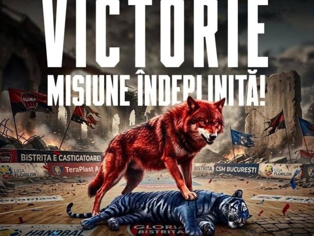 Gloria Bistrița sărbătorește victoria importantă cu CSM București