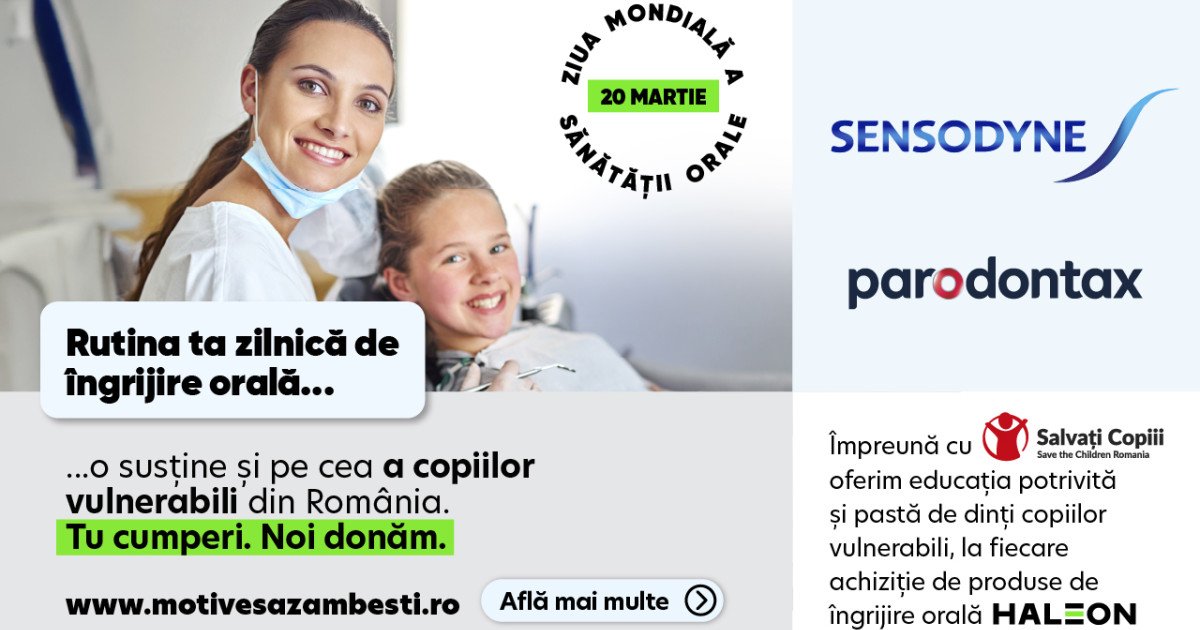 Povești de speranță pentru copiii vulnerabili: un parteneriat care aduce zâmbete și sănătate orală Un proiect de amploare, menit să îmbunătățească condițiile de igienă orală ale celor mai fragili dintre noi, prinde contur la nivel național