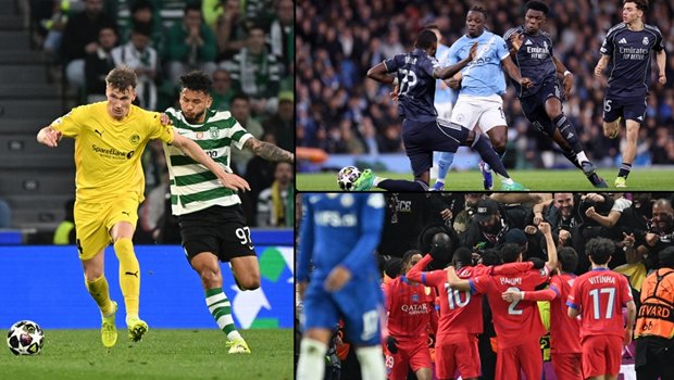 Real Madrid, Sporting, Arsenal ve PSG, çeyrek finale adını yazdırdı