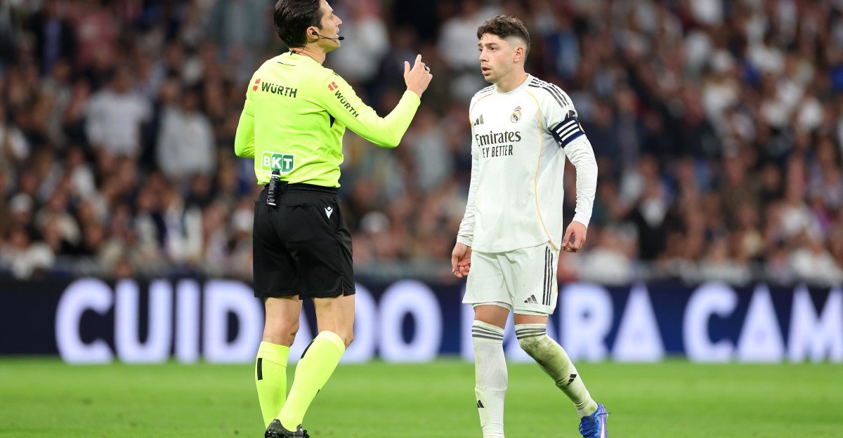 Real Madrid TV in fresh referee blast after Fede Valverde red card