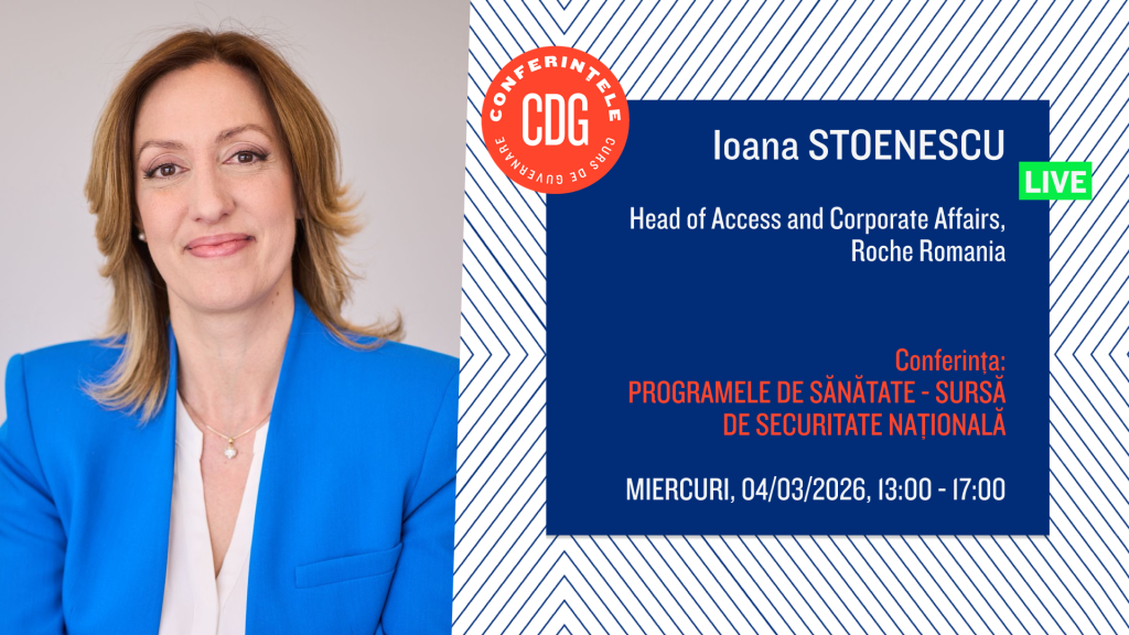 Investițiile în studii clinice, un pilon esențial pentru securitatea sanitară și economia națională Într-un context în care sistemul de sănătate devine tot mai dependent de inovație și cercetare, discursul Ioanei Stoenescu, director de Access și Corporate Affairs la Roche Romania, subliniază importanța strategică a investițiilor în studiile clinice