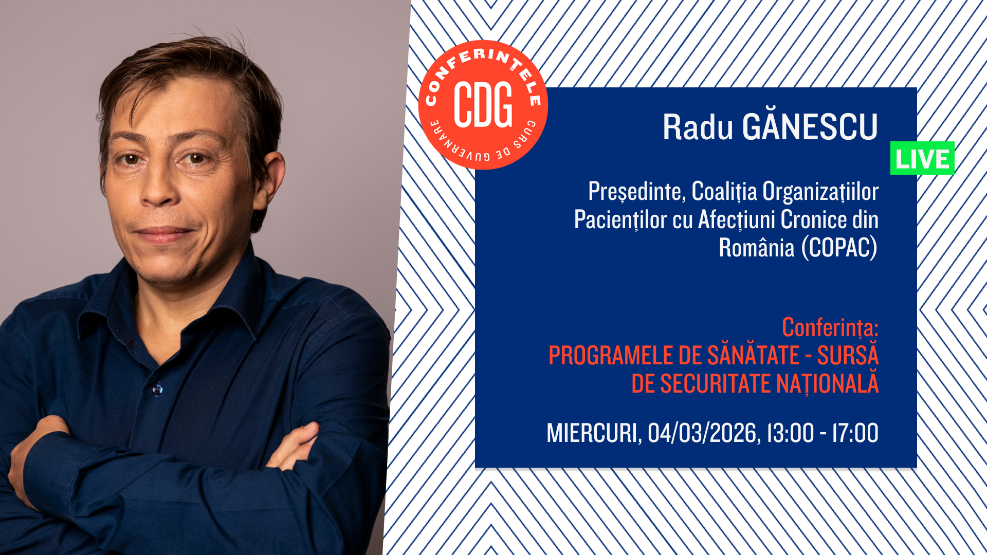 Programele de sănătate din România, adaptate pentru un sistem medical în plină schimbare, riscă să devină ineficiente până în 2026, avertizează Radu Gănescu, Președintele Coaliției Organizațiilor Pacienților cu Afecțiuni Cronice din România (COPAC)