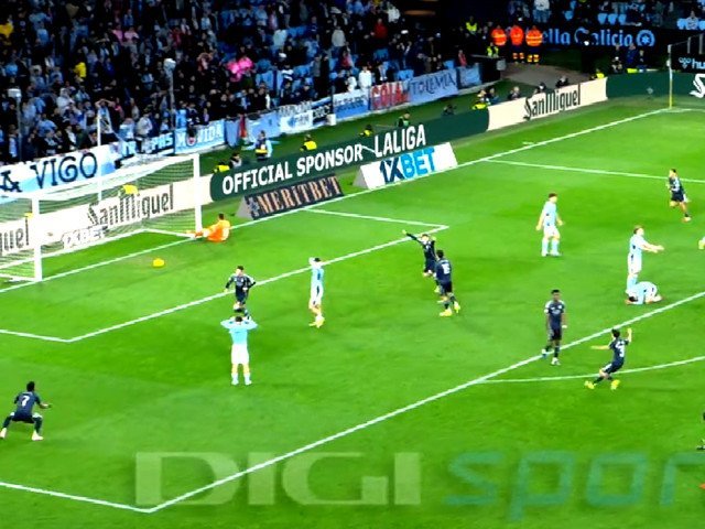 Real Madrid a câștigat derby-ul cu Celta Vigo, scor 2-1, într-un meci intens disputat pe Santiago Bernabéu, încheiat cu un final cu emoții