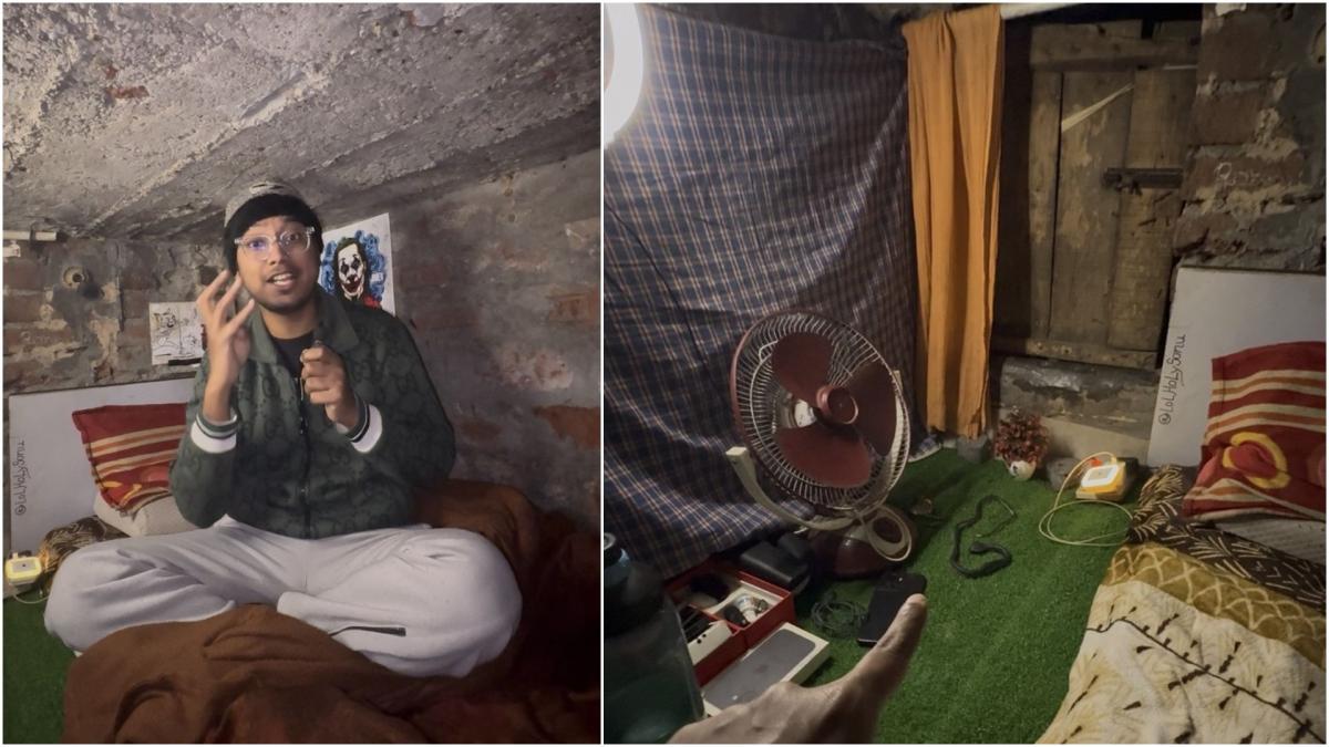 Un tânăr indian a schimbat complet modul de trai după ce și-a pierdut locul de muncă, alegând să locuiască într-o „cutie de beton” fără ferestre, de doar 89 de centimetri în înălțime, plătind o chirie de doar 45 de euro pe lună
