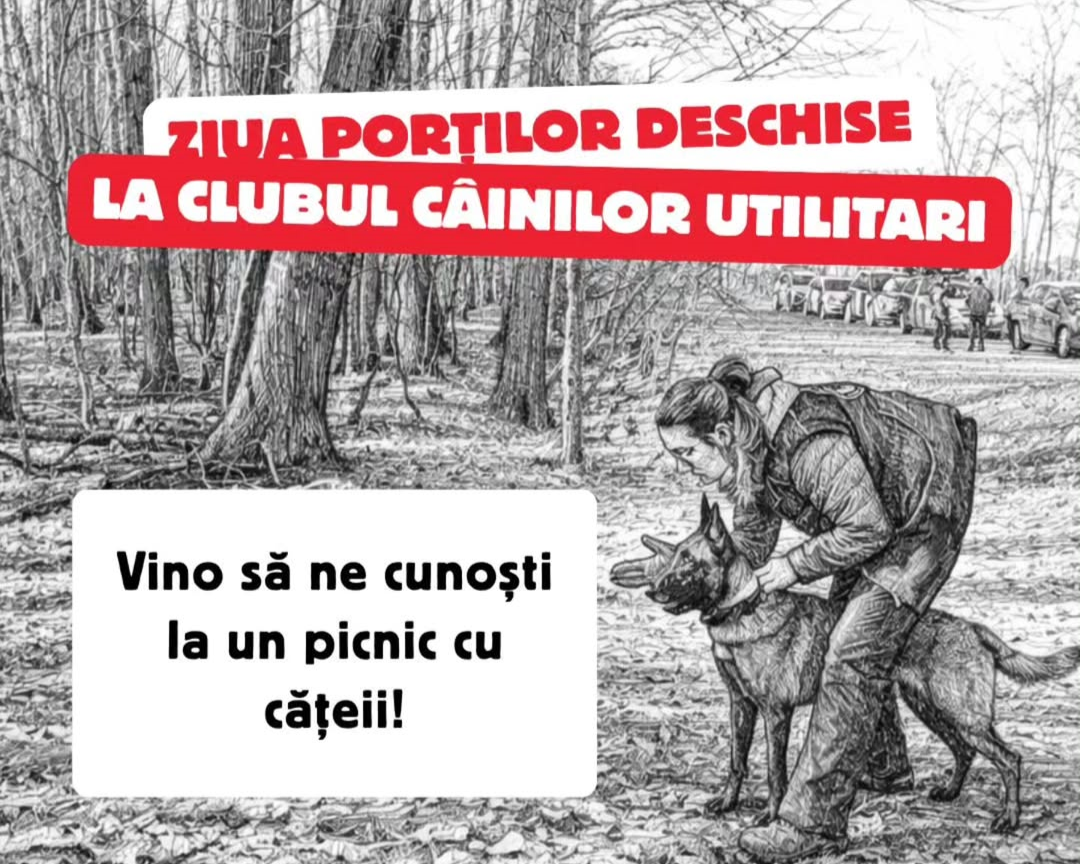 Ziua Porților Deschise la Clubul Câinilor Utilitari: o oportunitate unică pentru iubitorii de animale și nu numai Sâmbătă, 21 martie, în Băneasa, va avea loc evenimentul „Ziua Porților Deschise” organizat de Clubul Câinilor Utilitari (CCU)