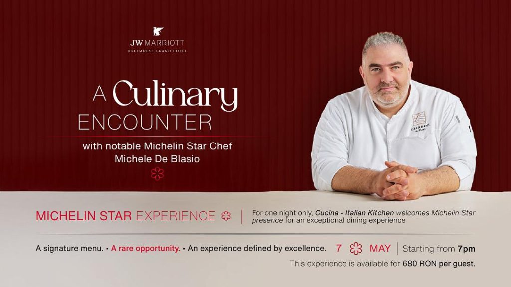 Michele De Blasio, chef Michelin, vine la Cucina: O seară gastronomică unică