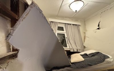 Wellington weather: Landslide crushes Wellington home while tenants sleep, caves in two bedrooms and a bathroom