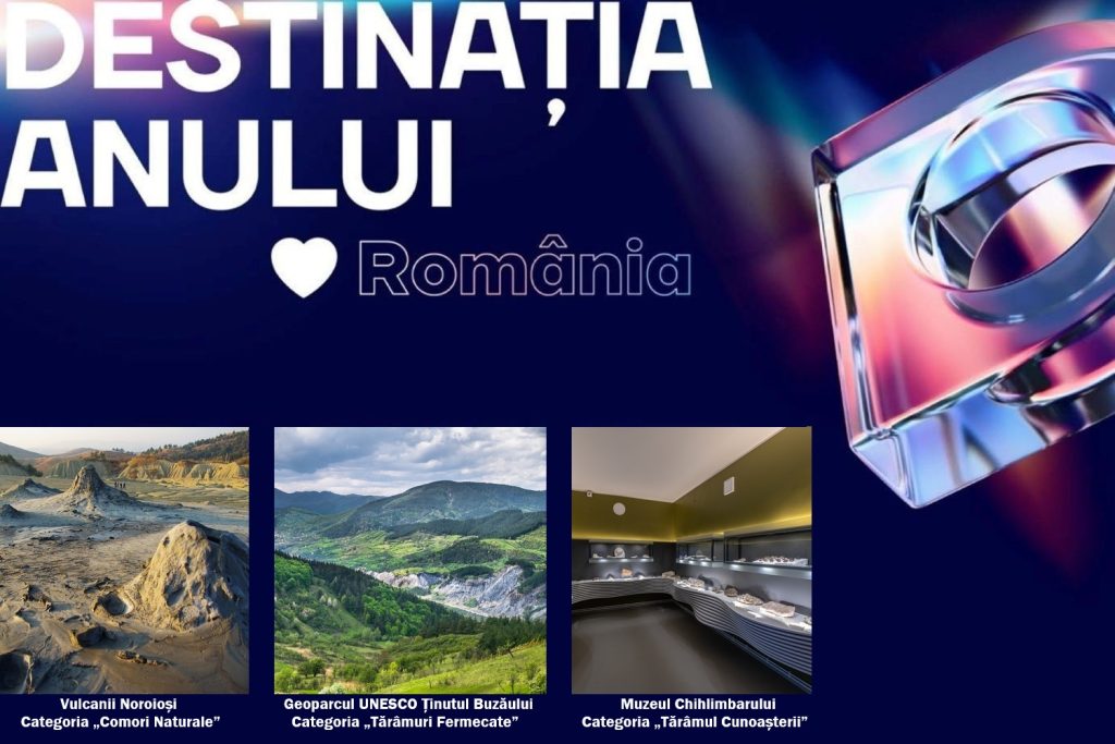 Buzău se luptă pentru titlul de „Destinația Anului 2026” cu trei atracții de excepție Vulcanii Noroioși, Muzeul Chihlimbarului și Geoparcul Internațional UNESCO Ținutul Buzăului sunt în finala competiției „Destinația Anului 2026”