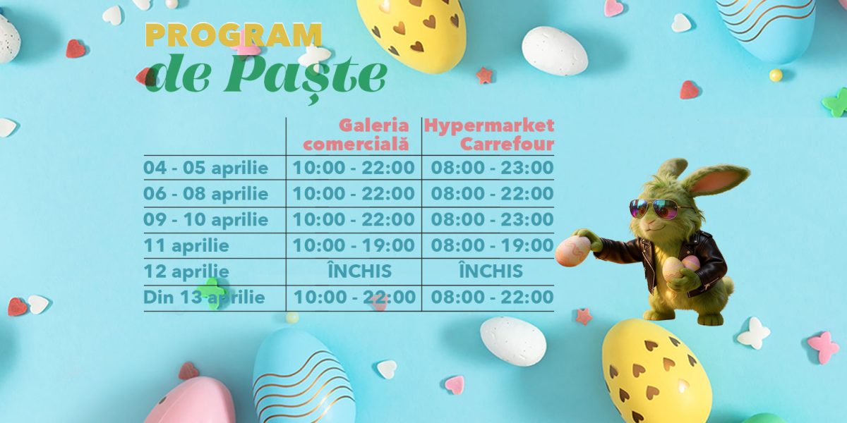 Brăila Mall, sărbătoare de Paște: program special, premii șî activități creative