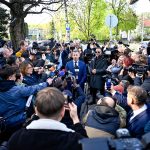 Peter Magyar, liderul partidului de opoziție Tisza, după ce a votat la alegerile din Ungaria, care pot să aducă finalul erei Viktor Orban Foto: Profimedia