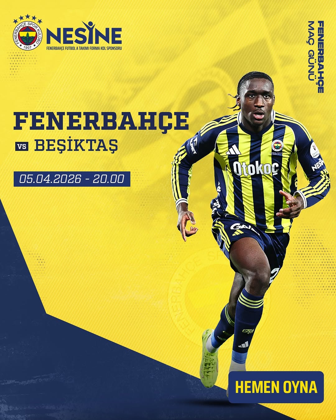Fenerbahçe, derbide galibiyet için sahada, heyecan Nesine’de!