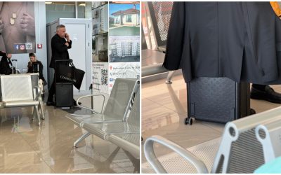 Barbu (PSD), ministrul Agriculturii, etalează o valiză Louis Vuitton de lux