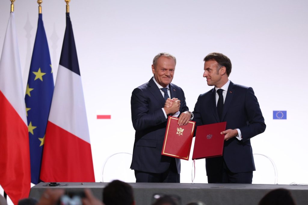 Macron și Tusk, la Gdansk: Alianță pentru descurajarea nucleară a Europei